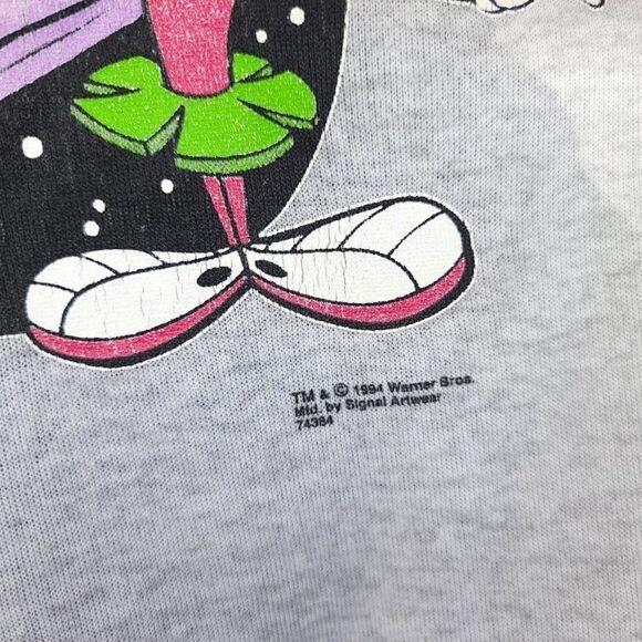 Marvin The Martian Sweatshirt Hoodie Vintage 90s Looney Tunes Made In USA Mens - Picture 3 of 9